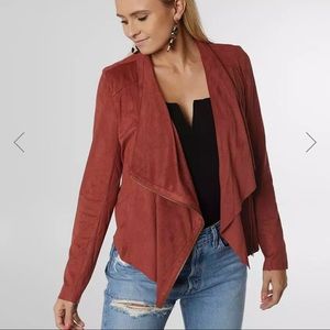 Sandy & Sid Faux Suede Asymmetrical Jacket - size Med